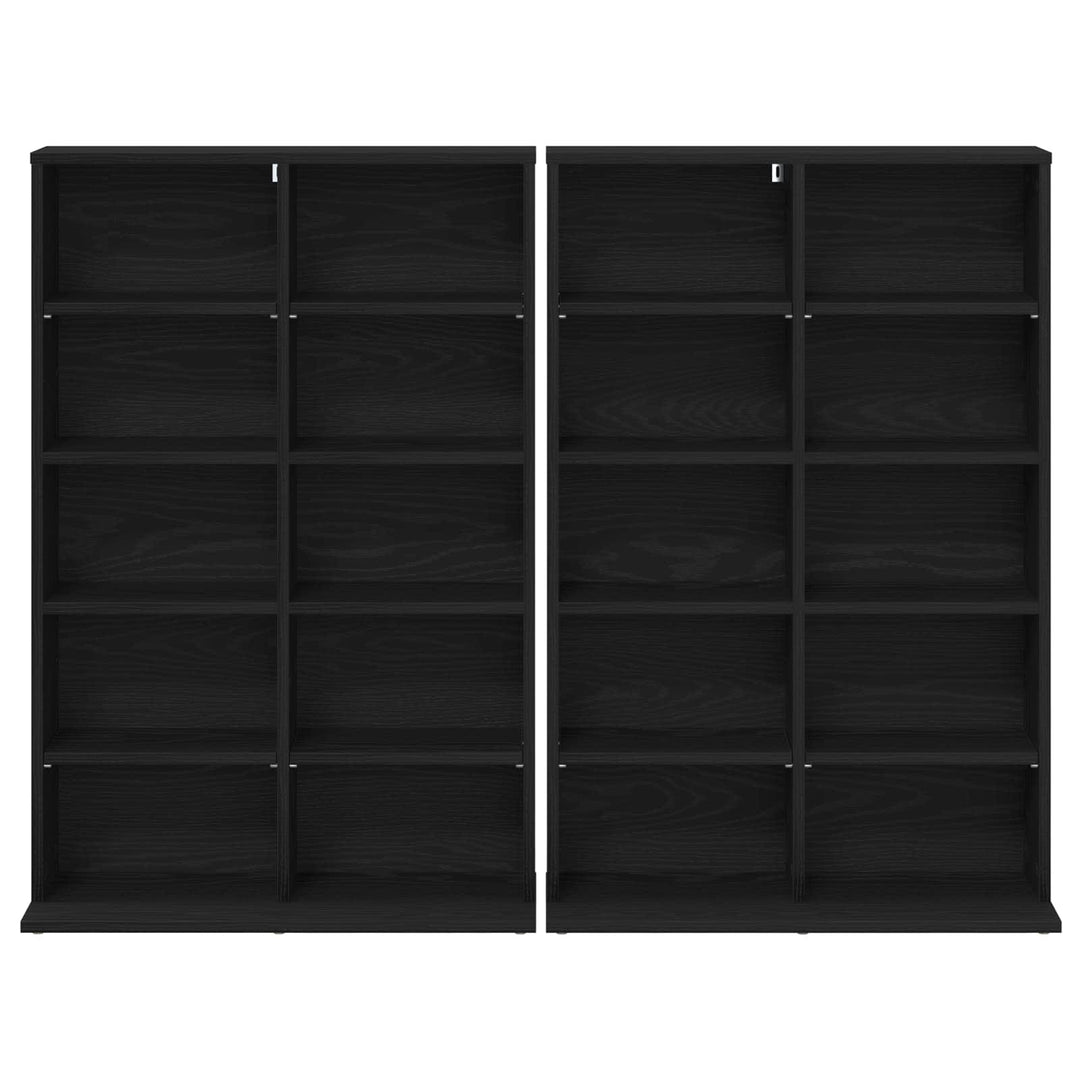 CD Skab 2 stk. Sort eg 65 x 23,5 x 97,5 cm Konstrueret træ