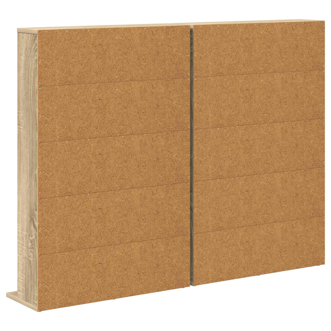 CD Skab 2 stk. Sonoma-eg 65 x 23,5 x 97,5 cm Konstrueret træ