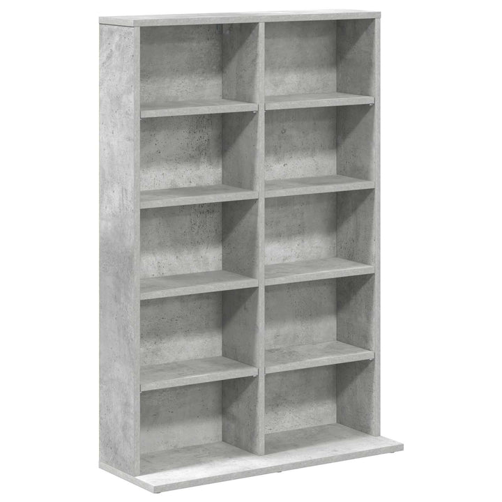 CD Skab Betongrå 65 x 23,5 x 97,5 cm Konstrueret træ