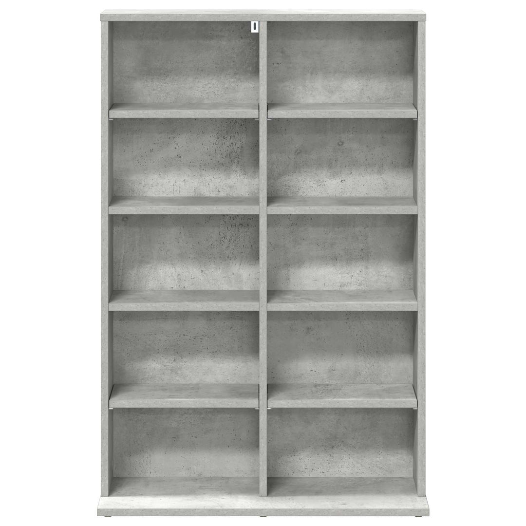 CD Skab Betongrå 65 x 23,5 x 97,5 cm Konstrueret træ