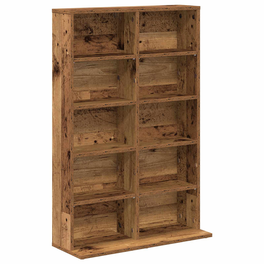 CD Skab 2 stk. Gammelt træ 65 x 23,5 x 97,5 cm Konstrueret træ