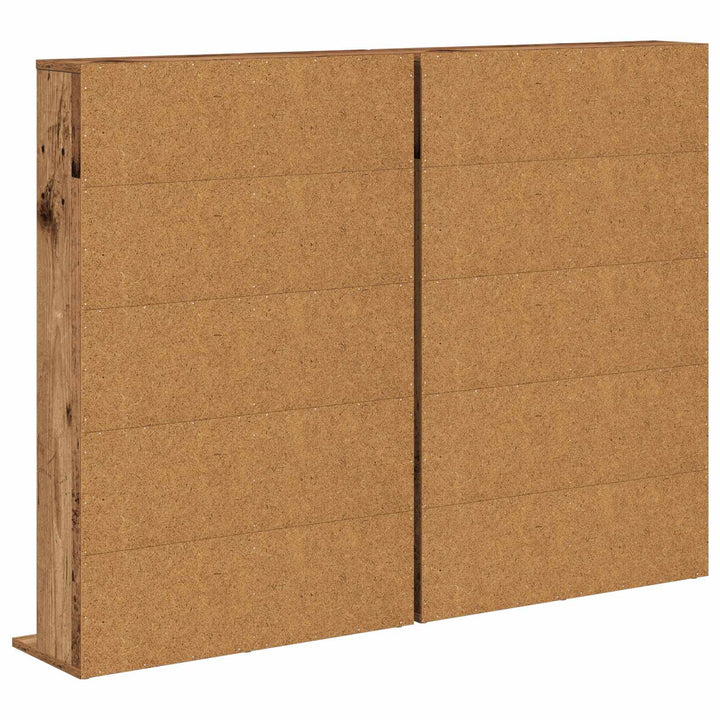 CD Skab 2 stk. Gammelt træ 65 x 23,5 x 97,5 cm Konstrueret træ