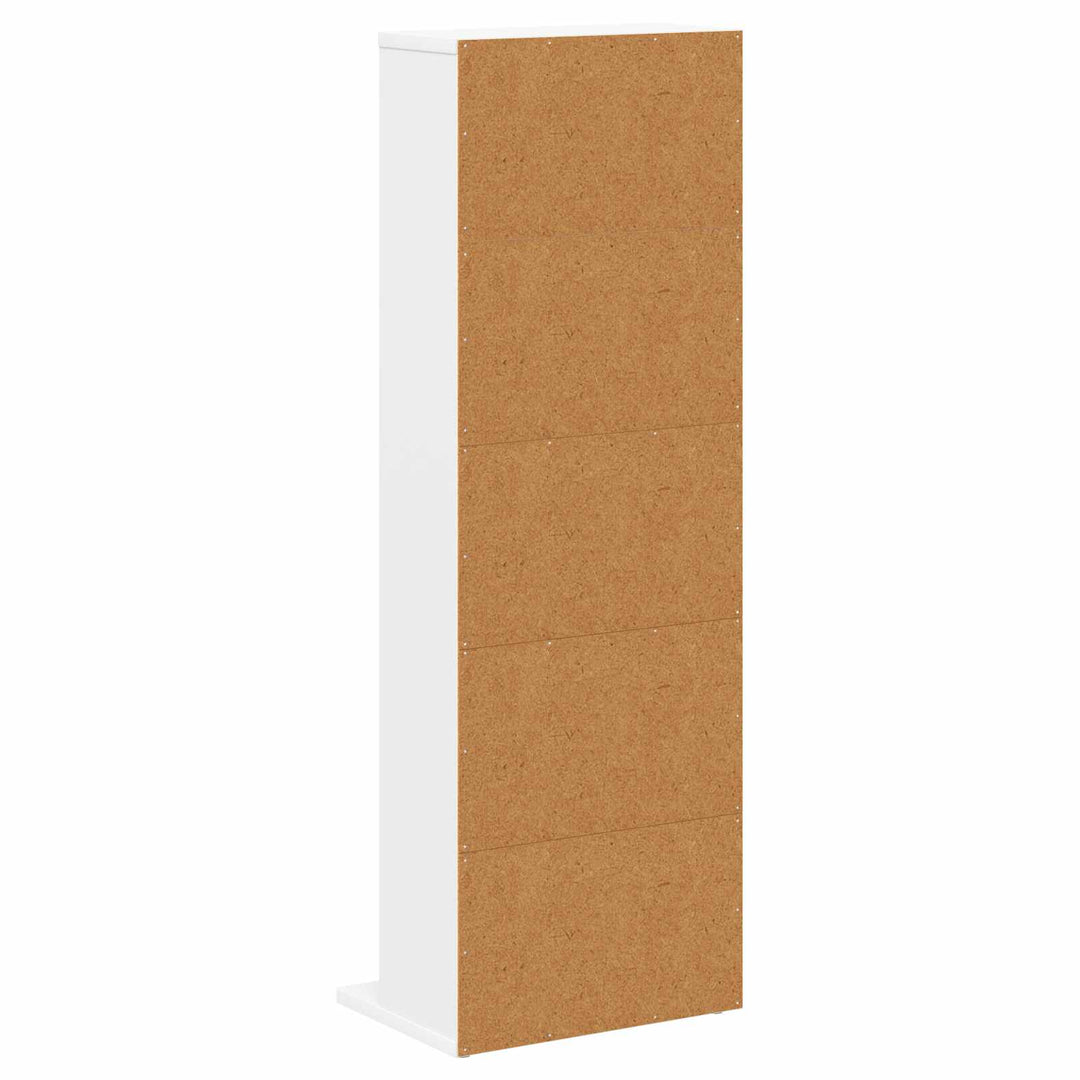 CD Skab Hvid 33 x 23,5 x 97,5 cm Konstrueret træ