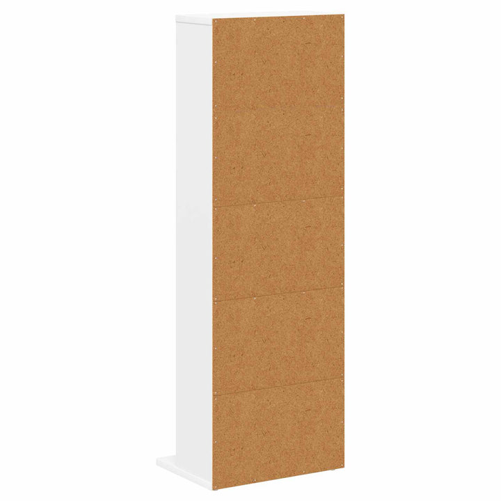 CD Skab Hvid 33 x 23,5 x 97,5 cm Konstrueret træ