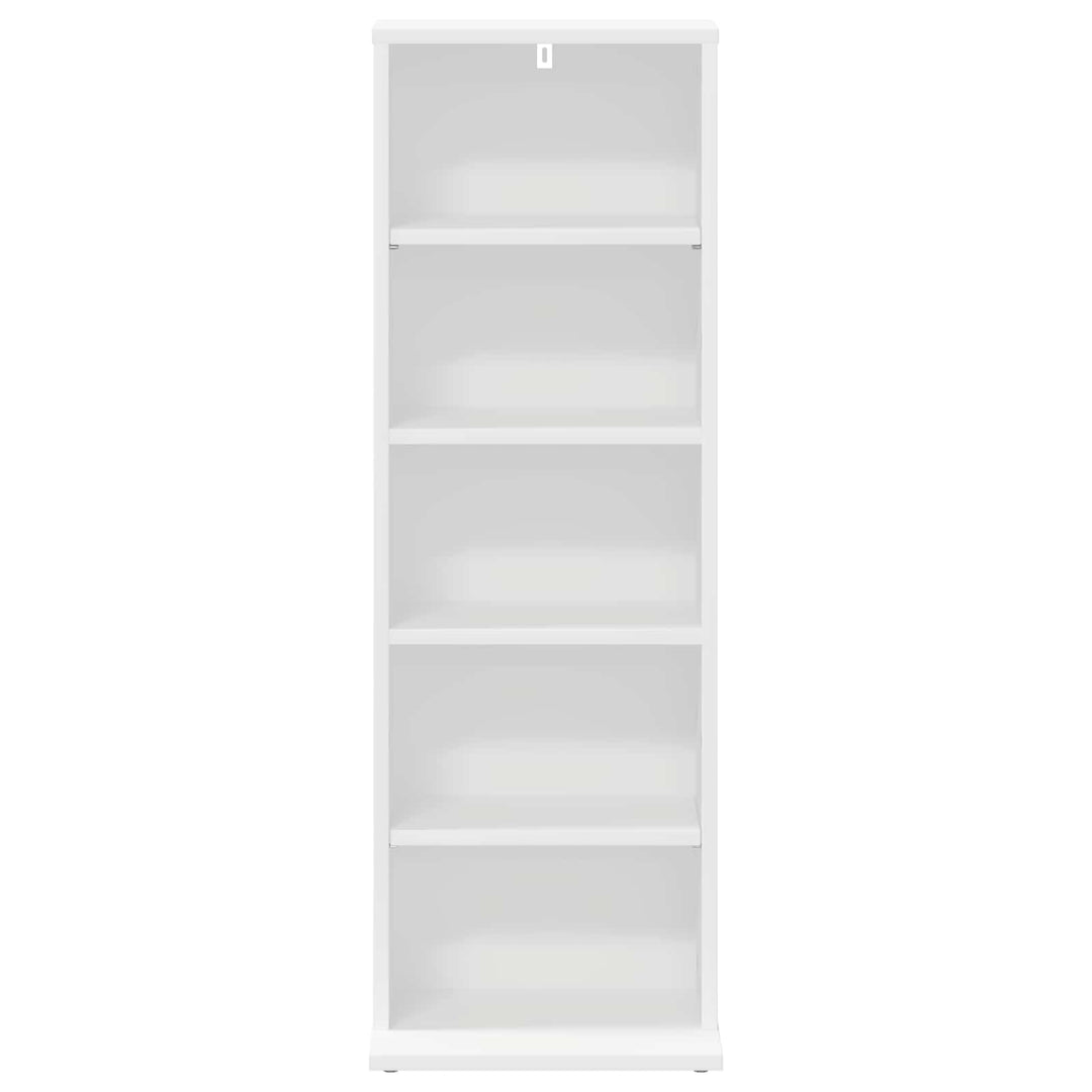CD Skab Hvid 33 x 23,5 x 97,5 cm Konstrueret træ
