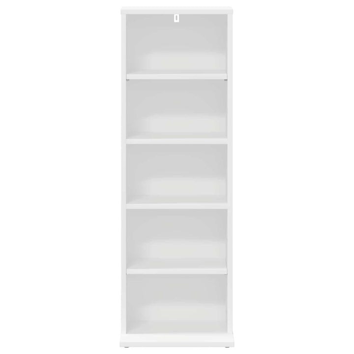 CD Skab Hvid 33 x 23,5 x 97,5 cm Konstrueret træ