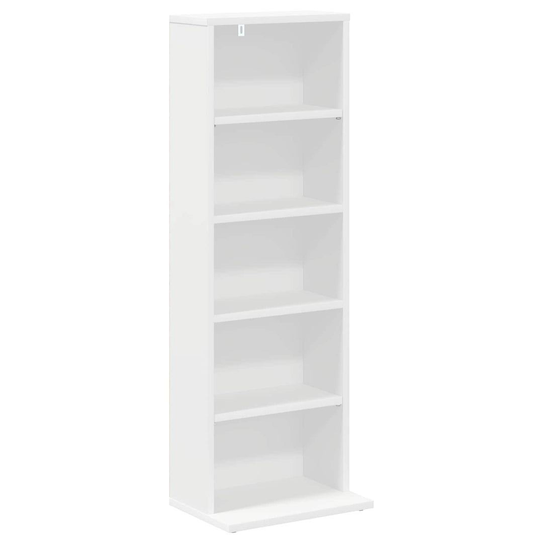 CD Skab 2 stk. Hvid 33 x 23,5 x 97,5 cm Konstrueret træ
