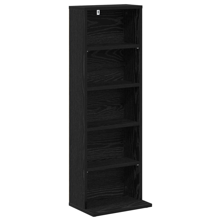 CD Skab 2 stk. Sort eg 33 x 23,5 x 97,5 cm Konstrueret træ