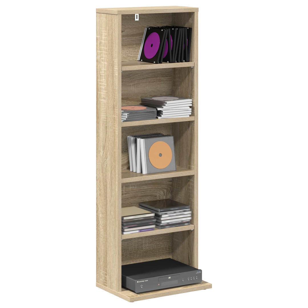 CD Skab Sonoma-eg 33 x 23,5 x 97,5 cm Konstrueret træ