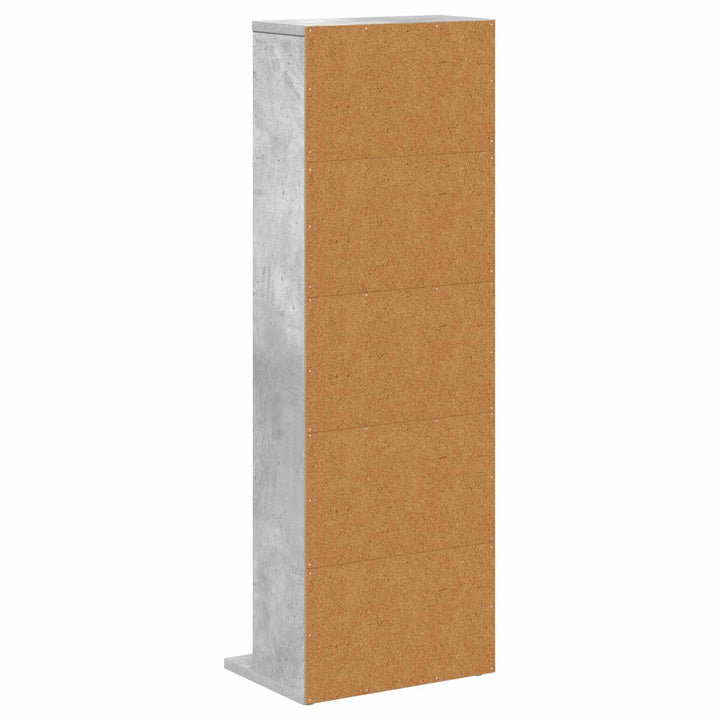 CD Skab Betongrå 33 x 23,5 x 97,5 cm Konstrueret træ