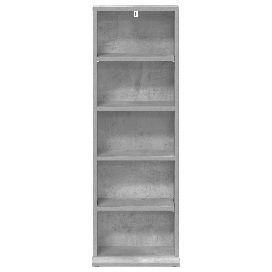 CD Skab Betongrå 33 x 23,5 x 97,5 cm Konstrueret træ