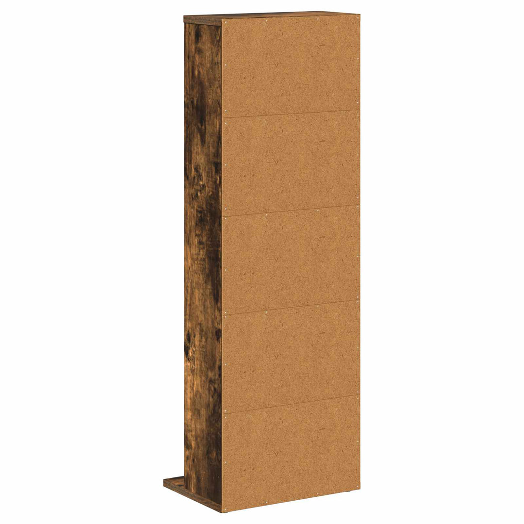 CD Skab Røget eg 33 x 23,5 x 97,5 cm Konstrueret træ