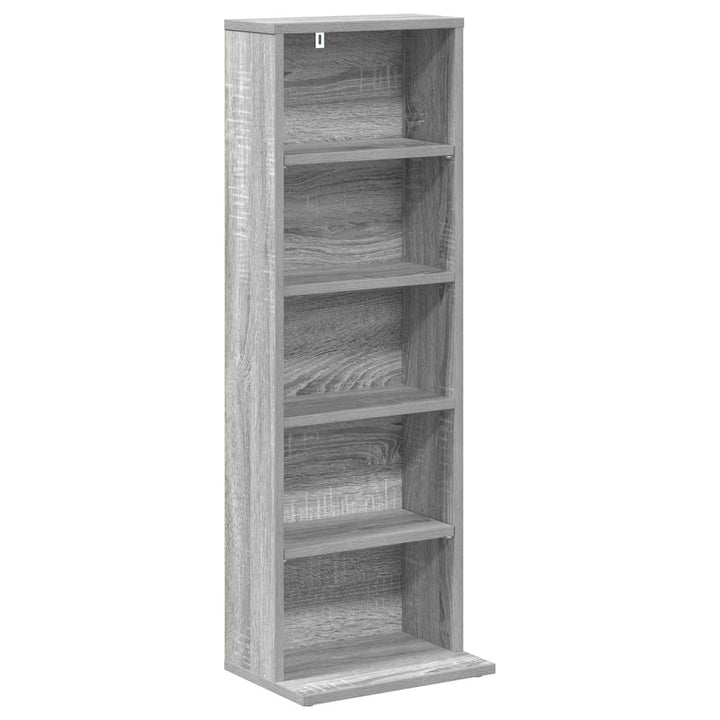 CD Skab Grå Sonoma 33 x 23,5 x 97,5 cm Konstrueret træ