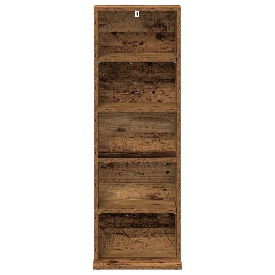 CD Skab Gammelt træ 33 x 23,5 x 97,5 cm Konstrueret træ