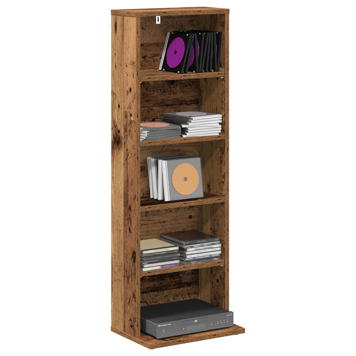 CD Skab Gammelt træ 33 x 23,5 x 97,5 cm Konstrueret træ