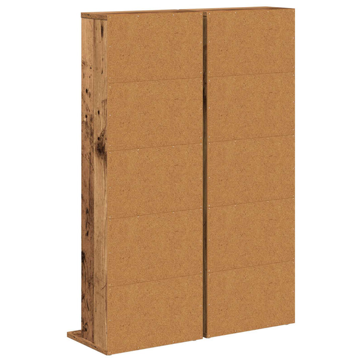 CD Skab 2 stk. Gammelt træ 33 x 23,5 x 97,5 cm Konstrueret træ