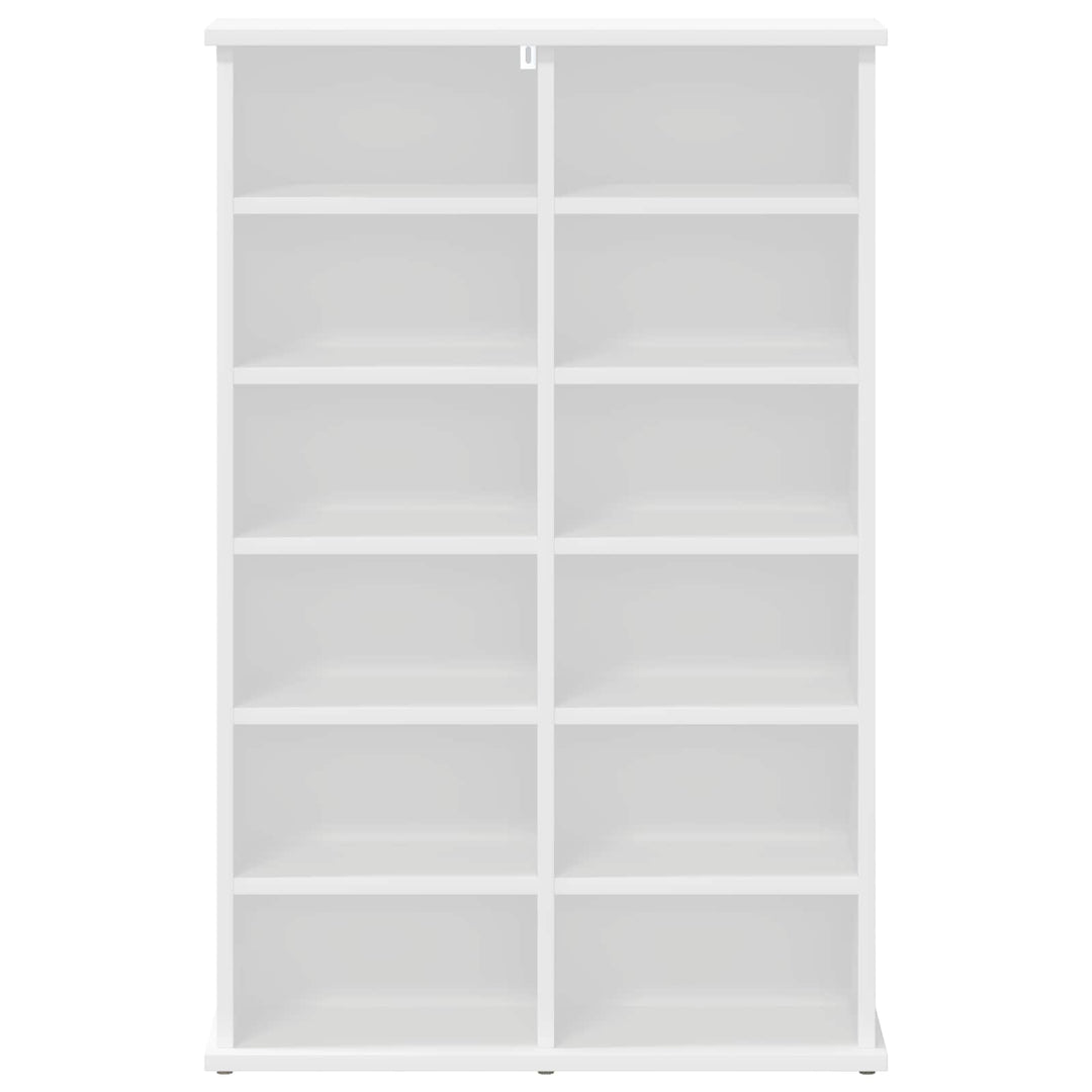 CD Skab Hvid 60 x 17 x 92 cm Konstrueret træ