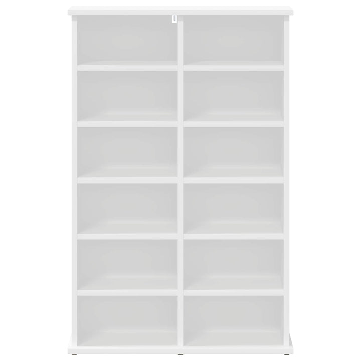 CD Skab Hvid 60 x 17 x 92 cm Konstrueret træ