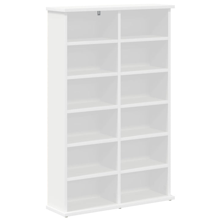 CD Skab 2 stk. Hvid 60 x 17 x 92 cm Konstrueret træ