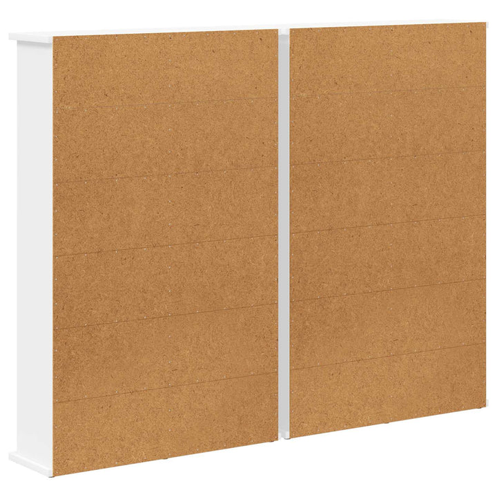 CD Skab 2 stk. Hvid 60 x 17 x 92 cm Konstrueret træ