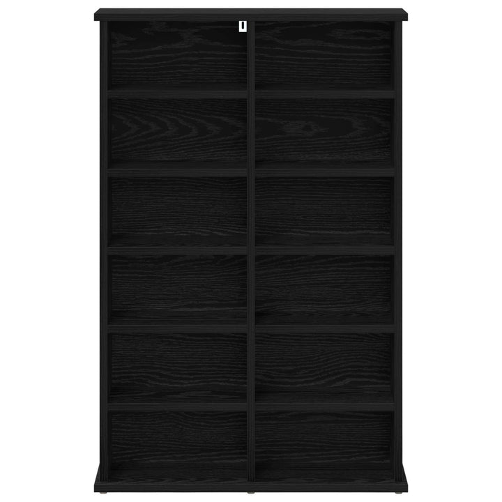 CD Skab Sort eg 60 x 17 x 92 cm Konstrueret træ