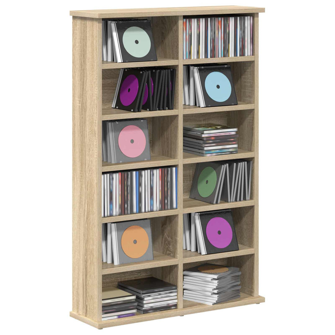 CD Skab Sonoma-eg 60 x 17 x 92 cm Konstrueret træ