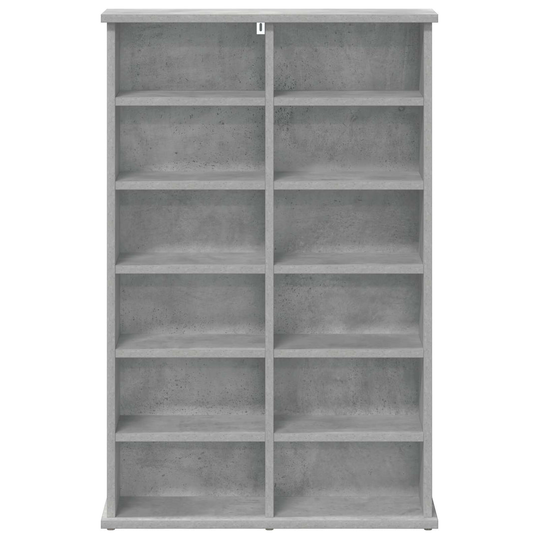 CD Skab Betongrå 60 x 17 x 92 cm Konstrueret træ