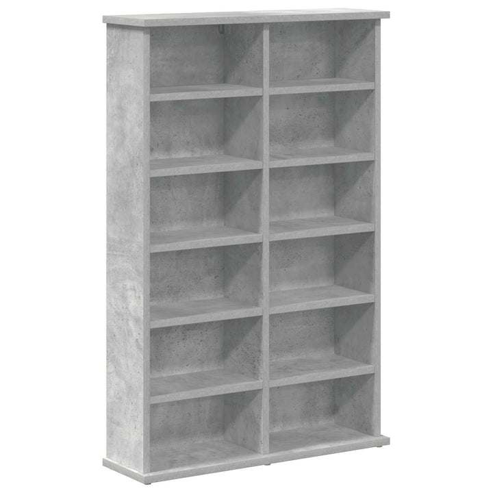 CD Skab 2 stk. Betongrå 60 x 17 x 92 cm Konstrueret træ