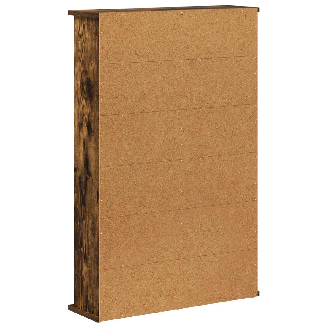 CD Skab Røget eg 60 x 17 x 92 cm Konstrueret træ