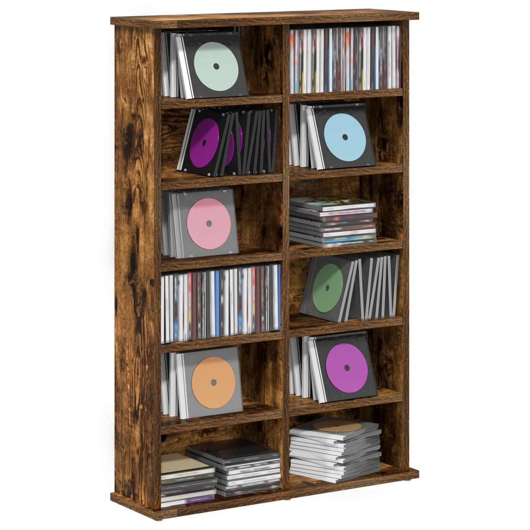 CD Skab Røget eg 60 x 17 x 92 cm Konstrueret træ