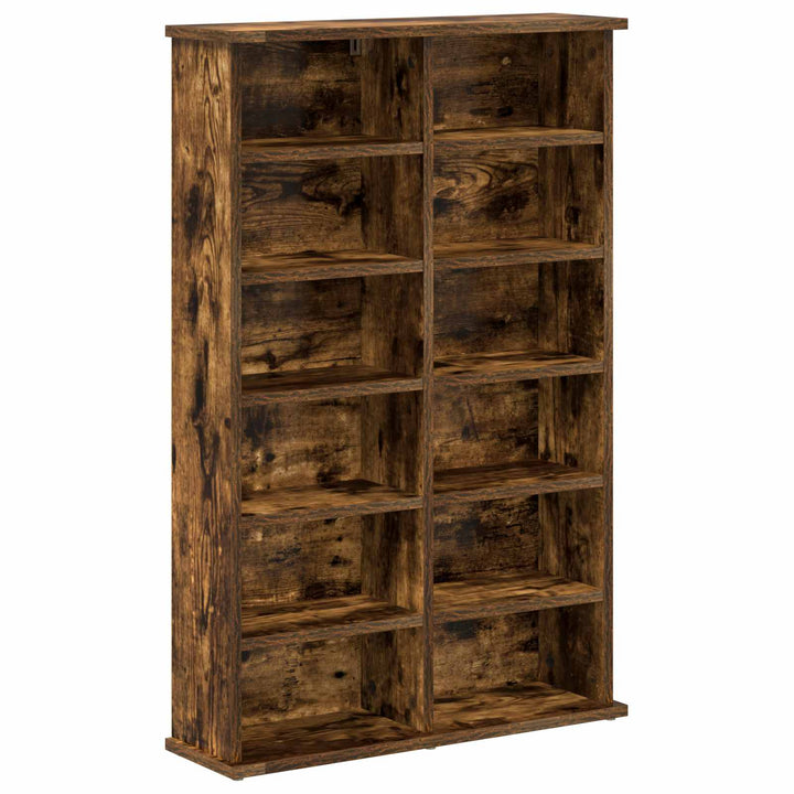 CD Skab 2 stk. Røget eg 60 x 17 x 92 cm Konstrueret træ