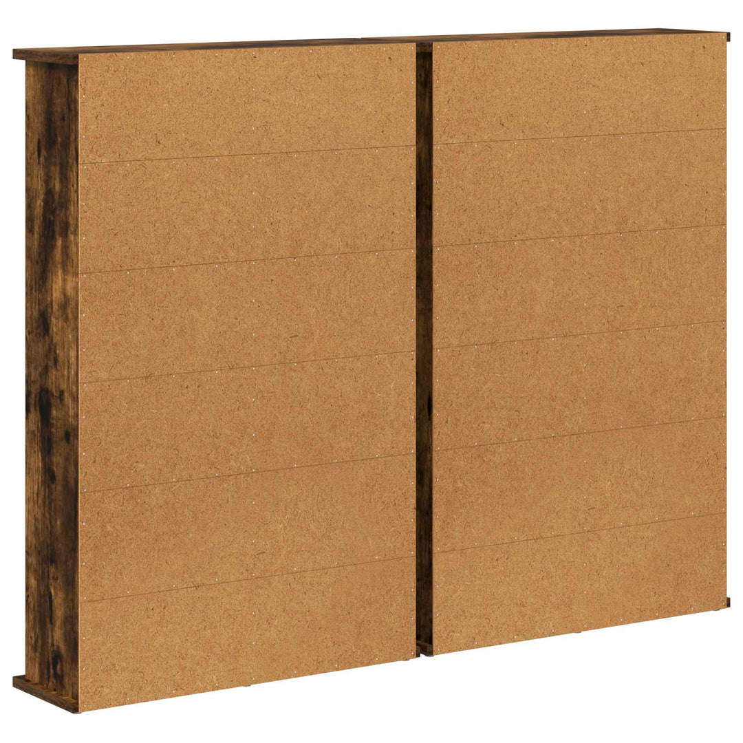 CD Skab 2 stk. Røget eg 60 x 17 x 92 cm Konstrueret træ