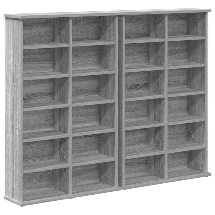 CD Skab 2 stk. Grå Sonoma 60 x 17 x 92 cm Konstrueret træ