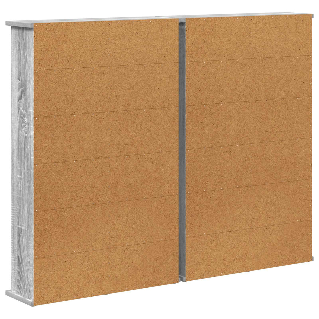 CD Skab 2 stk. Grå Sonoma 60 x 17 x 92 cm Konstrueret træ