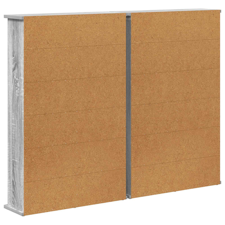 CD Skab 2 stk. Grå Sonoma 60 x 17 x 92 cm Konstrueret træ