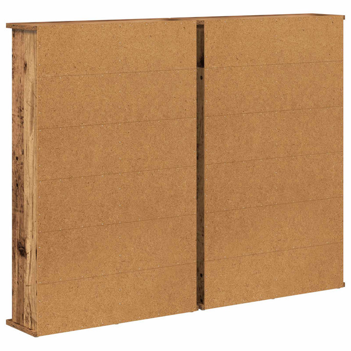 CD Skab 2 stk. Gammelt træ 60 x 17 x 92 cm Konstrueret træ