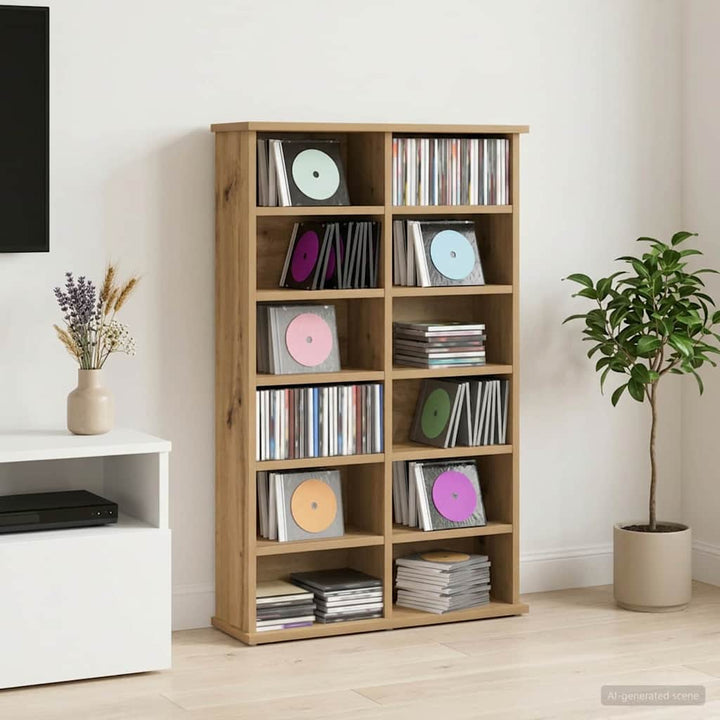 CD Skab Artisan-eg 60 x 17 x 92 cm Konstrueret træ