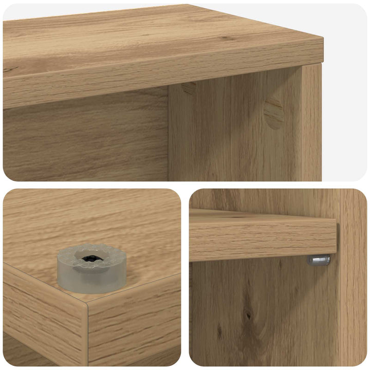 CD Skab 2 stk. Artisan-eg 60 x 17 x 92 cm Konstrueret træ