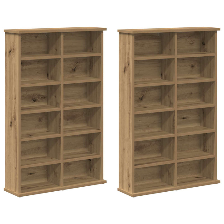 CD Skab 2 stk. Artisan-eg 60 x 17 x 92 cm Konstrueret træ