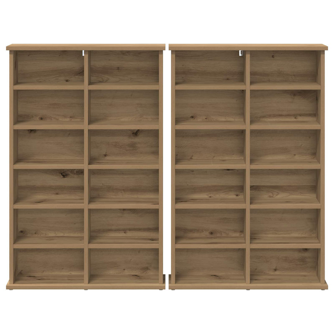 CD Skab 2 stk. Artisan-eg 60 x 17 x 92 cm Konstrueret træ