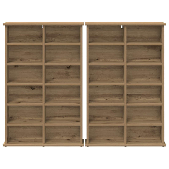 CD Skab 2 stk. Artisan-eg 60 x 17 x 92 cm Konstrueret træ