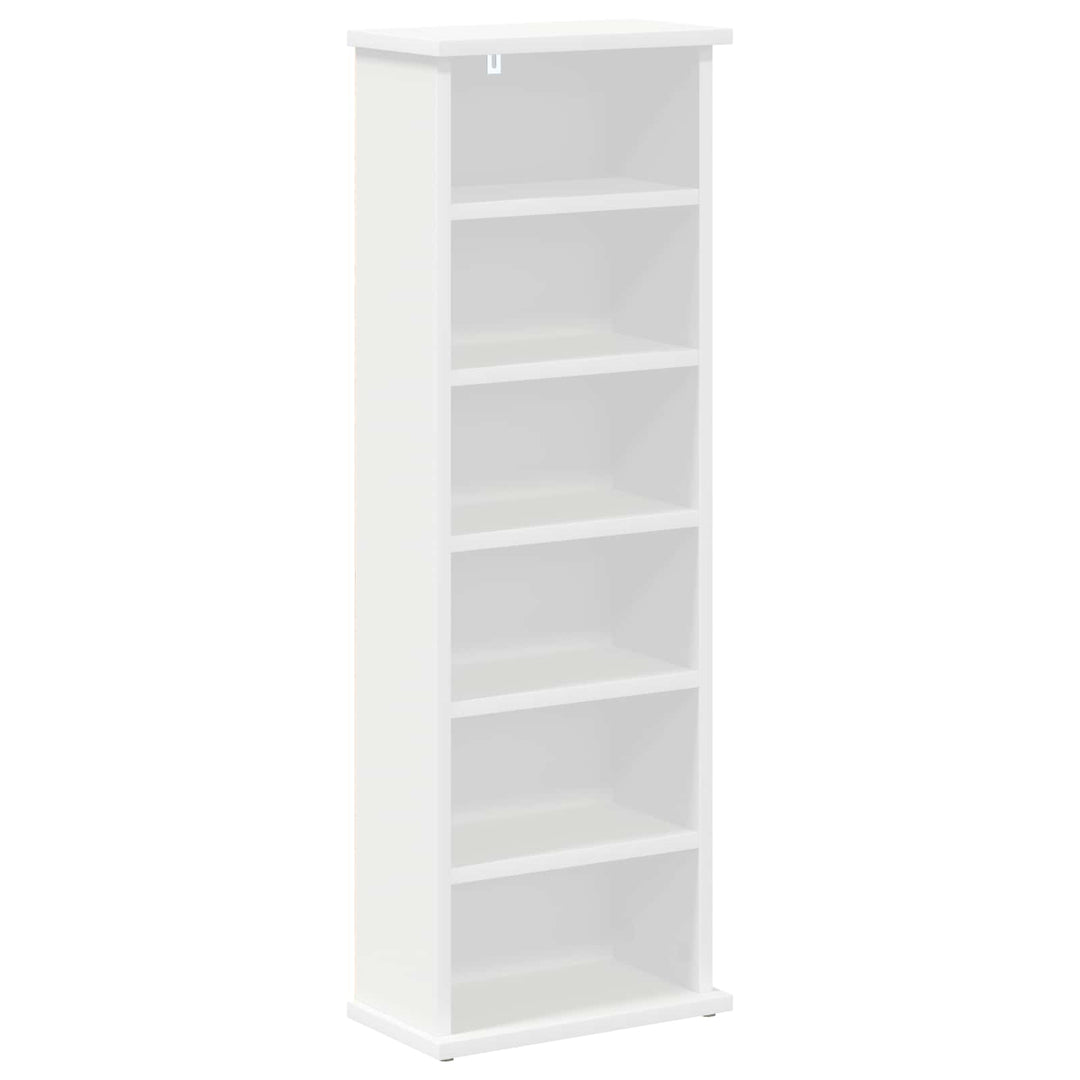CD Skab Hvid 60 x 17 x 92 cm Konstrueret træ