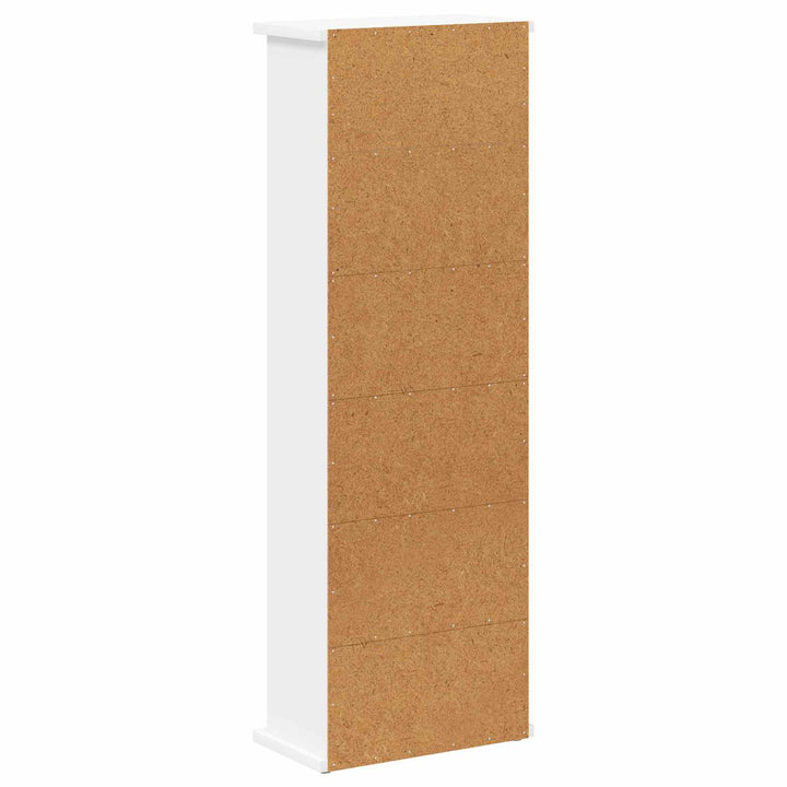 CD Skab Hvid 60 x 17 x 92 cm Konstrueret træ