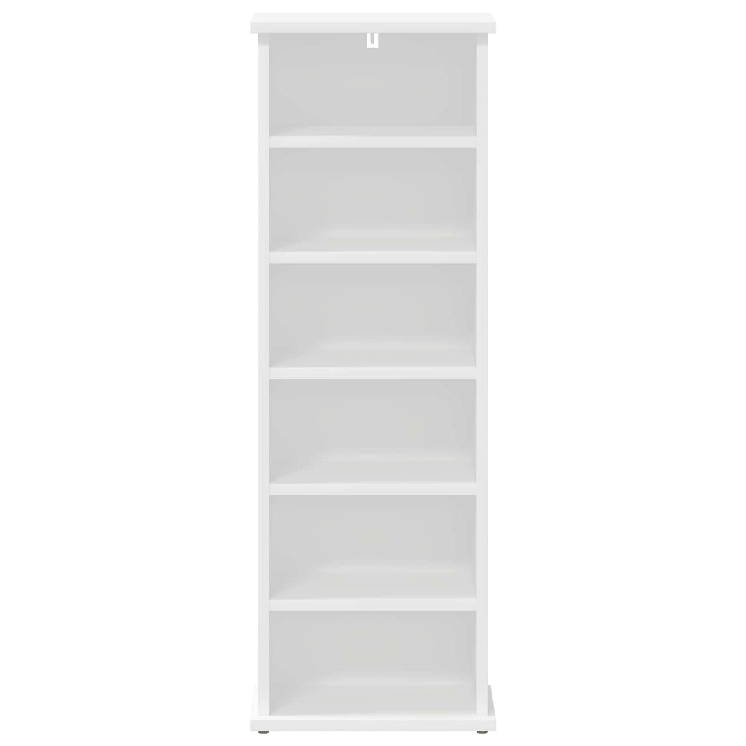 CD Skab Hvid 60 x 17 x 92 cm Konstrueret træ