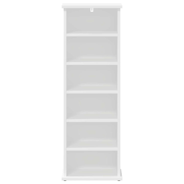 CD Skab Hvid 60 x 17 x 92 cm Konstrueret træ