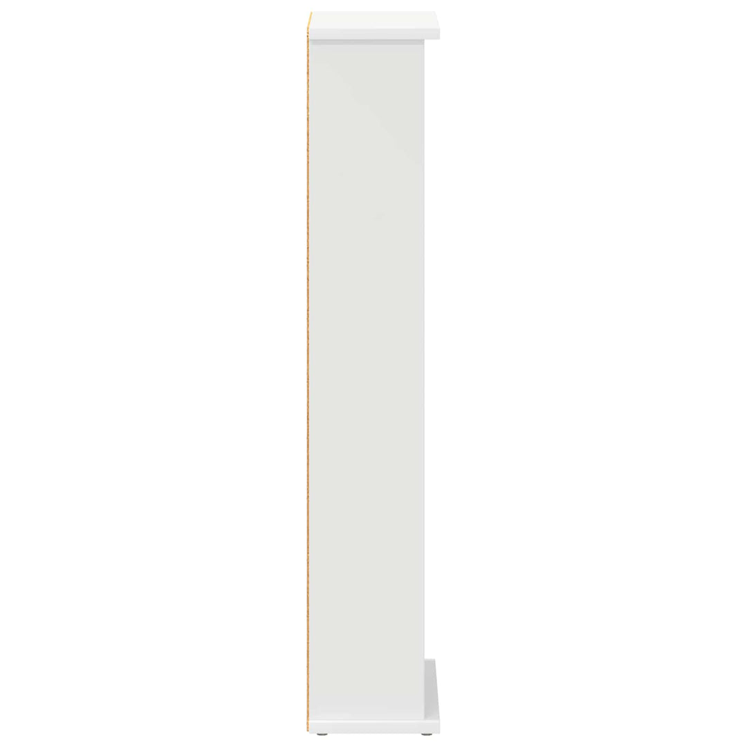 CD Skab Hvid 60 x 17 x 92 cm Konstrueret træ