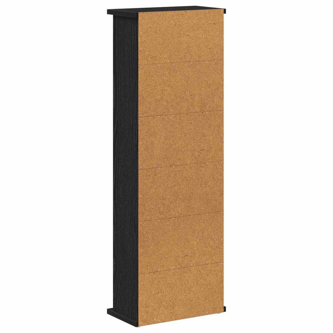 CD Skab Sort eg 60 x 17 x 92 cm Konstrueret træ