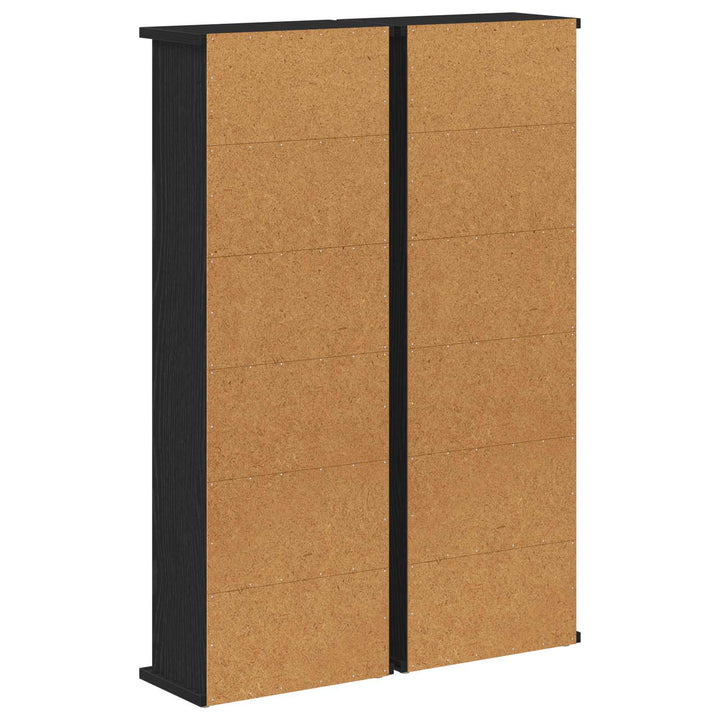 CD Skab 2 stk. Sort eg 60 x 17 x 92 cm Konstrueret træ
