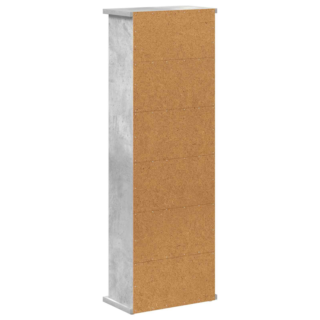 CD Skab Betongrå 60 x 17 x 92 cm Konstrueret træ