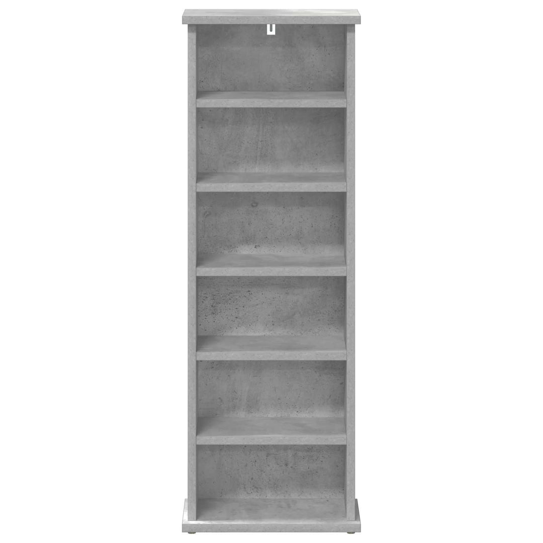 CD Skab Betongrå 60 x 17 x 92 cm Konstrueret træ